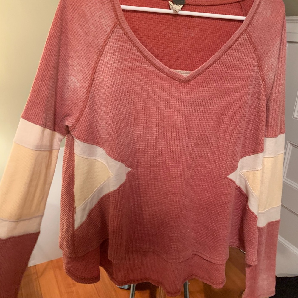 Free People sweater red/yellow